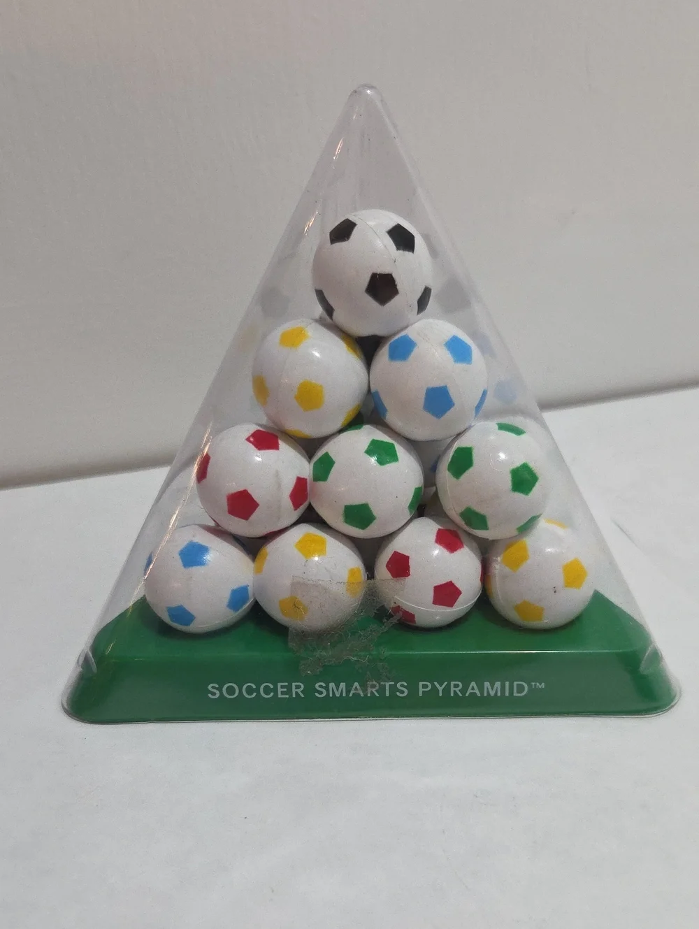 Soccer Smarts Pyramid Puzzle - White with Multicolor Soccer Balls